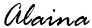 Alaina Cursive Signature